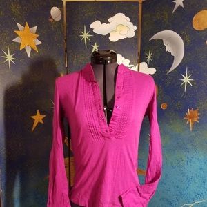 Merona magenta pink long sleeve top